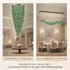 Crystal Stone Crystal Spiral Chandelier - Round Canopy ∅ 39.4″ x H 59.1″ / Dia 100cm x H 150cmBlushlighting