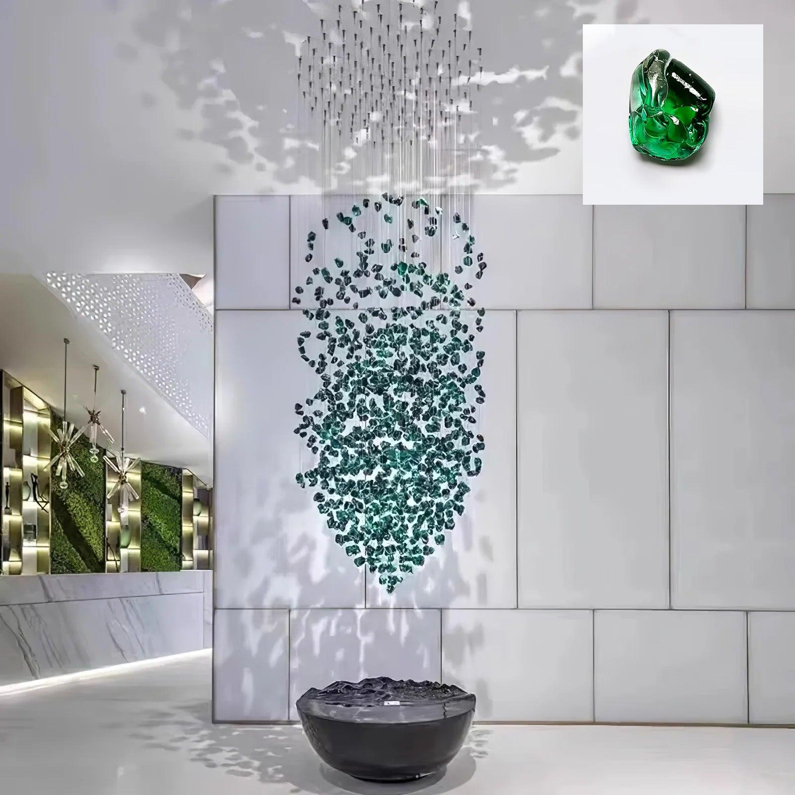 Crystal Stone Crystal Spiral Chandelier - Support customized drawingsBlushlighting