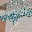 Crystal Stone Crystal Spiral Chandelier - Long canopy L 47.2″ x W 15.7″ x H 59.1″ / L 120cm x W 40cm x H 150cmBlushlighting