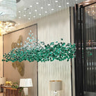 Crystal Stone Crystal Spiral Chandelier - Long canopy L 47.2″ x W 15.7″ x H 59.1″ / L 120cm x W 40cm x H 150cmBlushlighting
