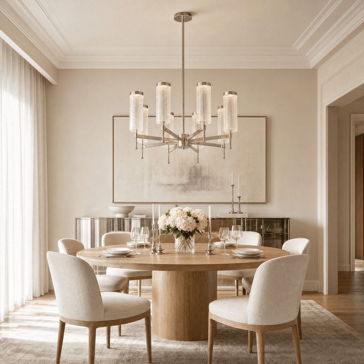 Crystalia Modern Sculptural Ring Chandelier - Blushlighting