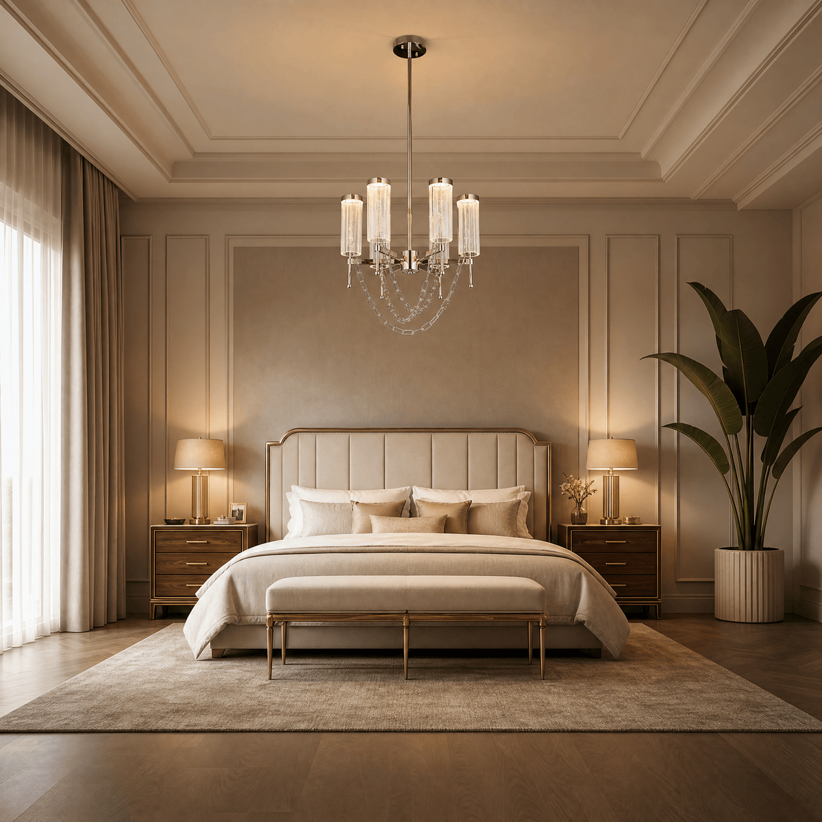 Crystalia Modern Sculptural Ring Chandelier - Blushlighting