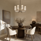 Crystalia Modern Sculptural Ring Chandelier - Blushlighting