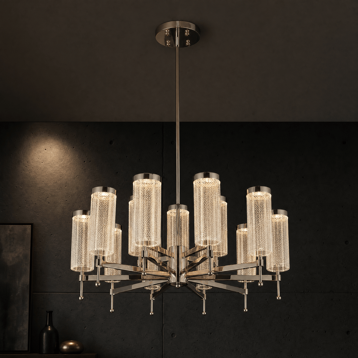 Crystalia Modern Sculptural Ring Chandelier - Blushlighting