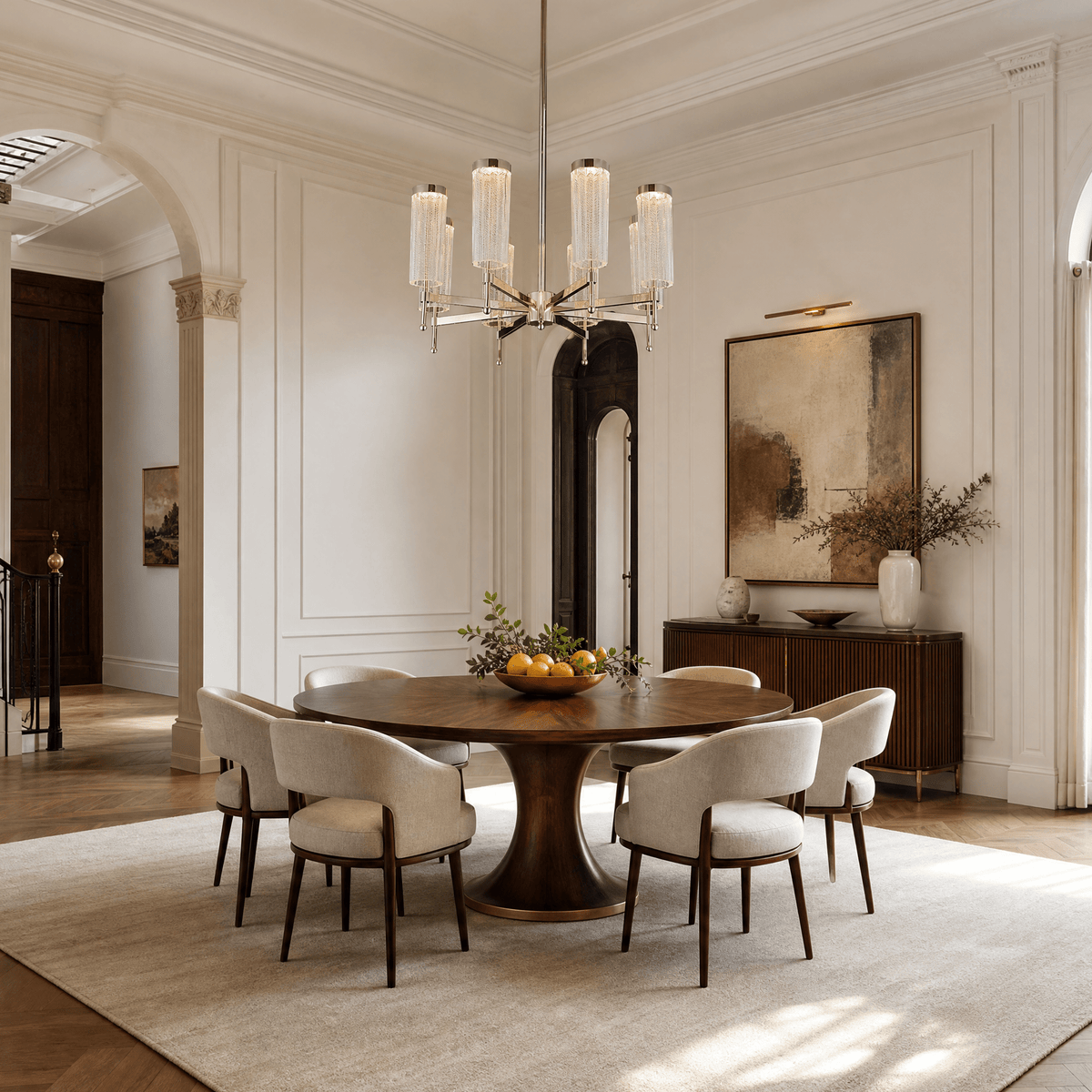Crystalia Modern Sculptural Ring Chandelier - Blushlighting