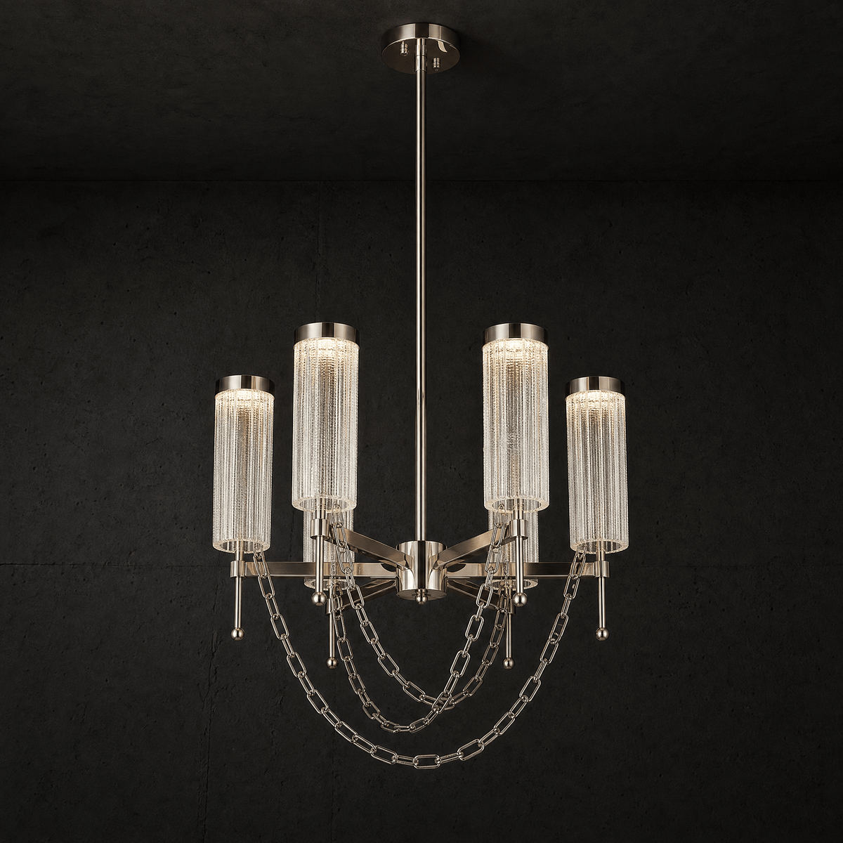 Crystalia Modern Sculptural Ring Chandelier - Blushlighting