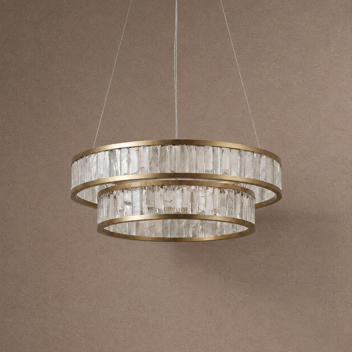 Crystara Modern Moroccan Stone Chandelier 31" - Blushlighting