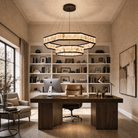 Crystara Modern Moroccan Stone Chandelier - Ø39.4" × H11.8" (Ø100 × H30 cm)Blushlighting