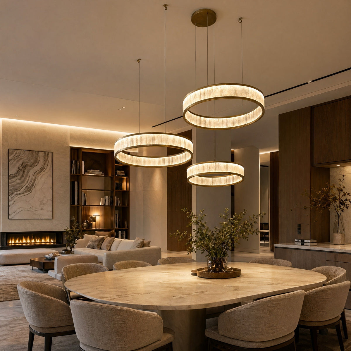 Crystara Modern Natural Moroccan Stone Chandelier - Blushlighting