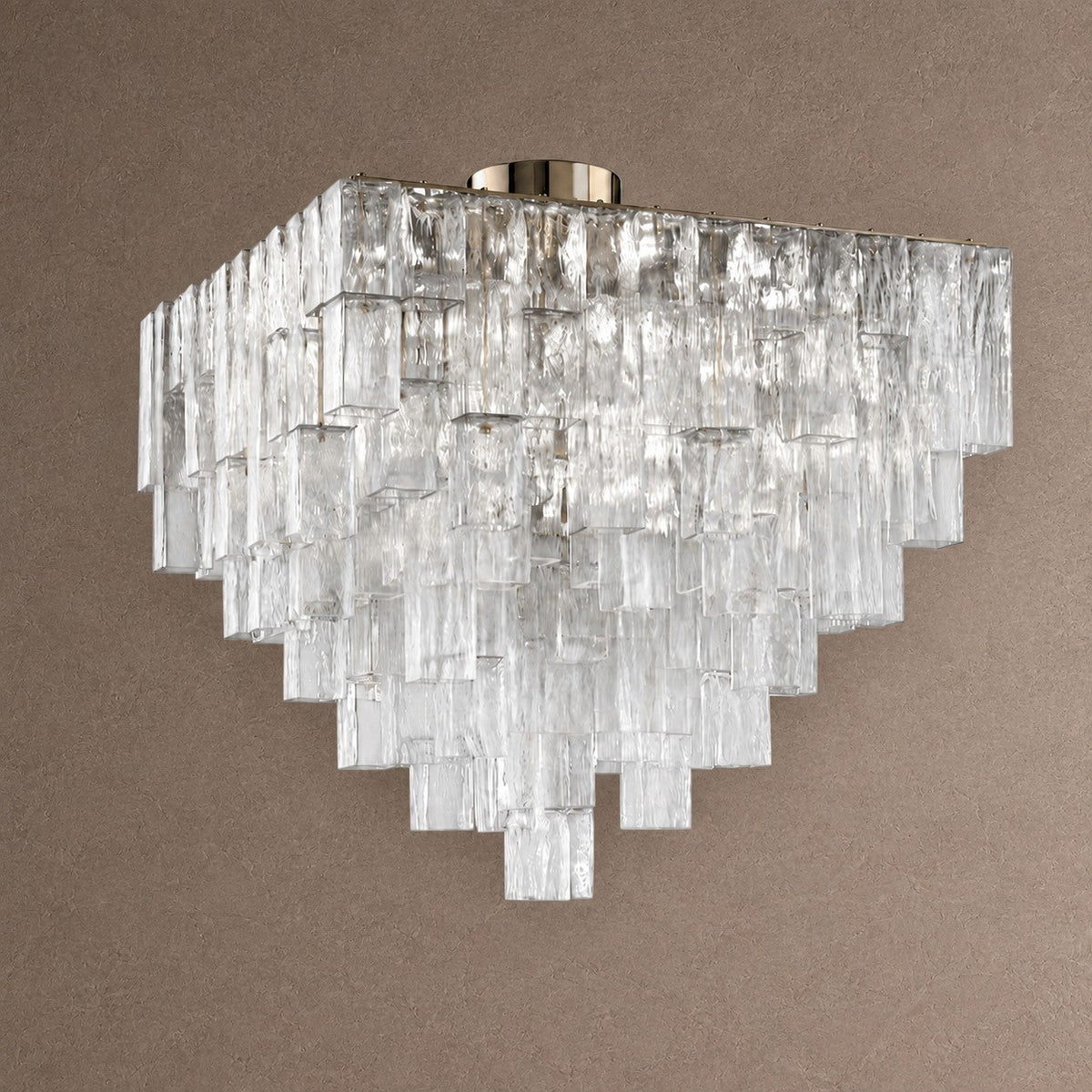 Crystara Tiered Flush Mount - ChromeBlushlighting