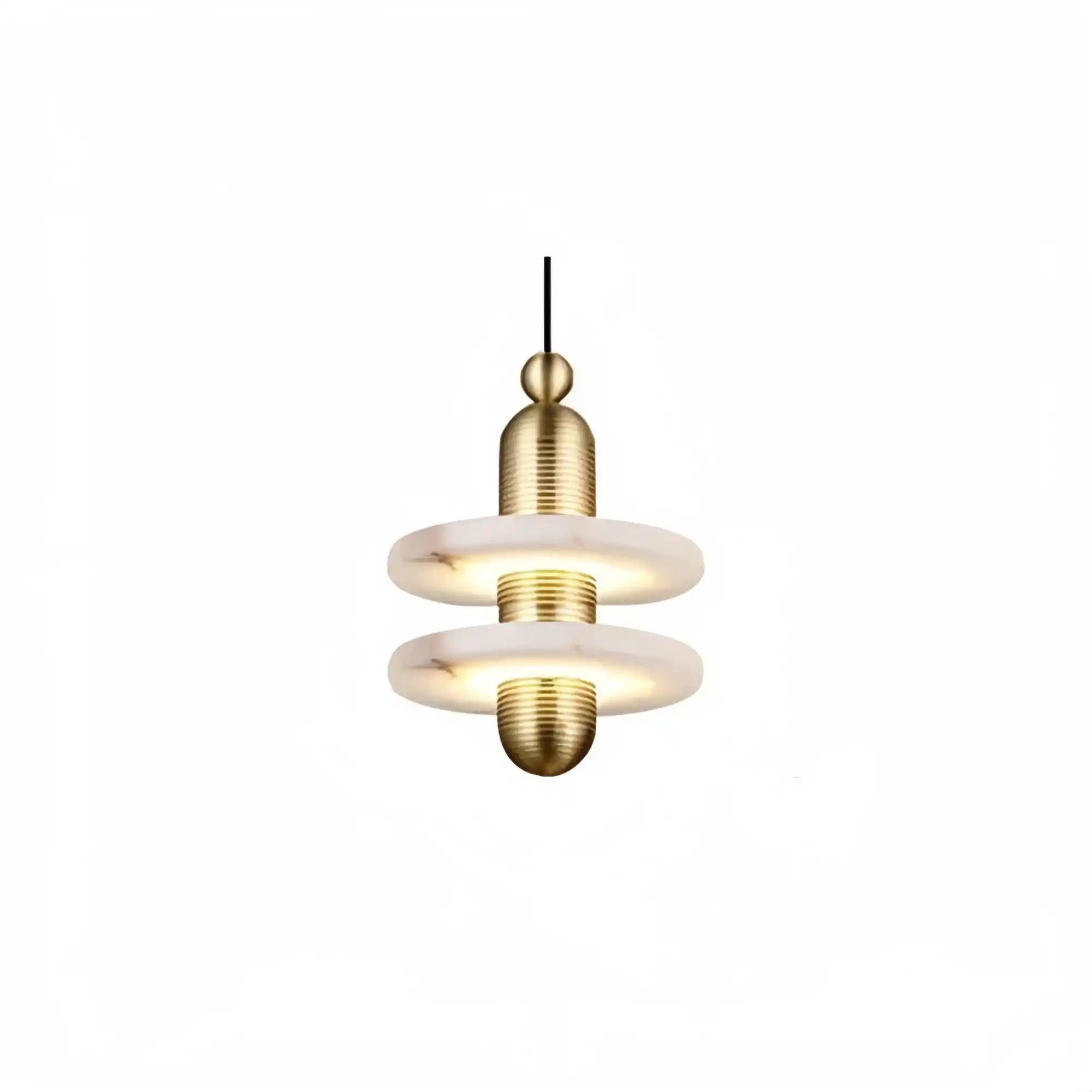 Csilla Alabaster Pendant Light-Pendant for living room,Pendant for kitchen,Pendant for bathrooms,Pendant for bedrooms,Pendant for foyer,Pendant for stairways,Pendant for dining room-B - 7.1"H x 9.8"D-Gold-Blushlighting