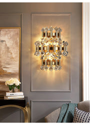 Blushlighting® Modern colorful design sconce for bedroom Cube crystal / Warm Light / Dimmable