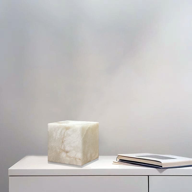 Cube Alabaster Table Lamp - 4.7"Blushlighting