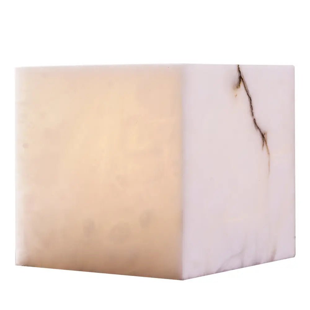 Cube Alabaster Table Lamp - 4.7"Blushlighting