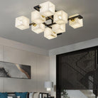 Cubist Alabaster Cluster Ceiling Lamp - by Blushlighting
