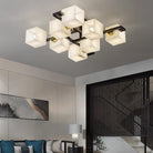 Cubist Alabaster Cluster Ceiling Lamp - by Blushlighting