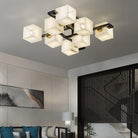 Cubist Alabaster Cluster Ceiling Lamp - by Blushlighting