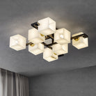 Cubist Alabaster Cluster Ceiling Lamp - by Blushlighting