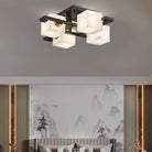 Cubist Alabaster Cluster Ceiling Lamp - by Blushlighting