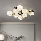 Cubist Alabaster Cluster Ceiling Lamp - by Blushlighting