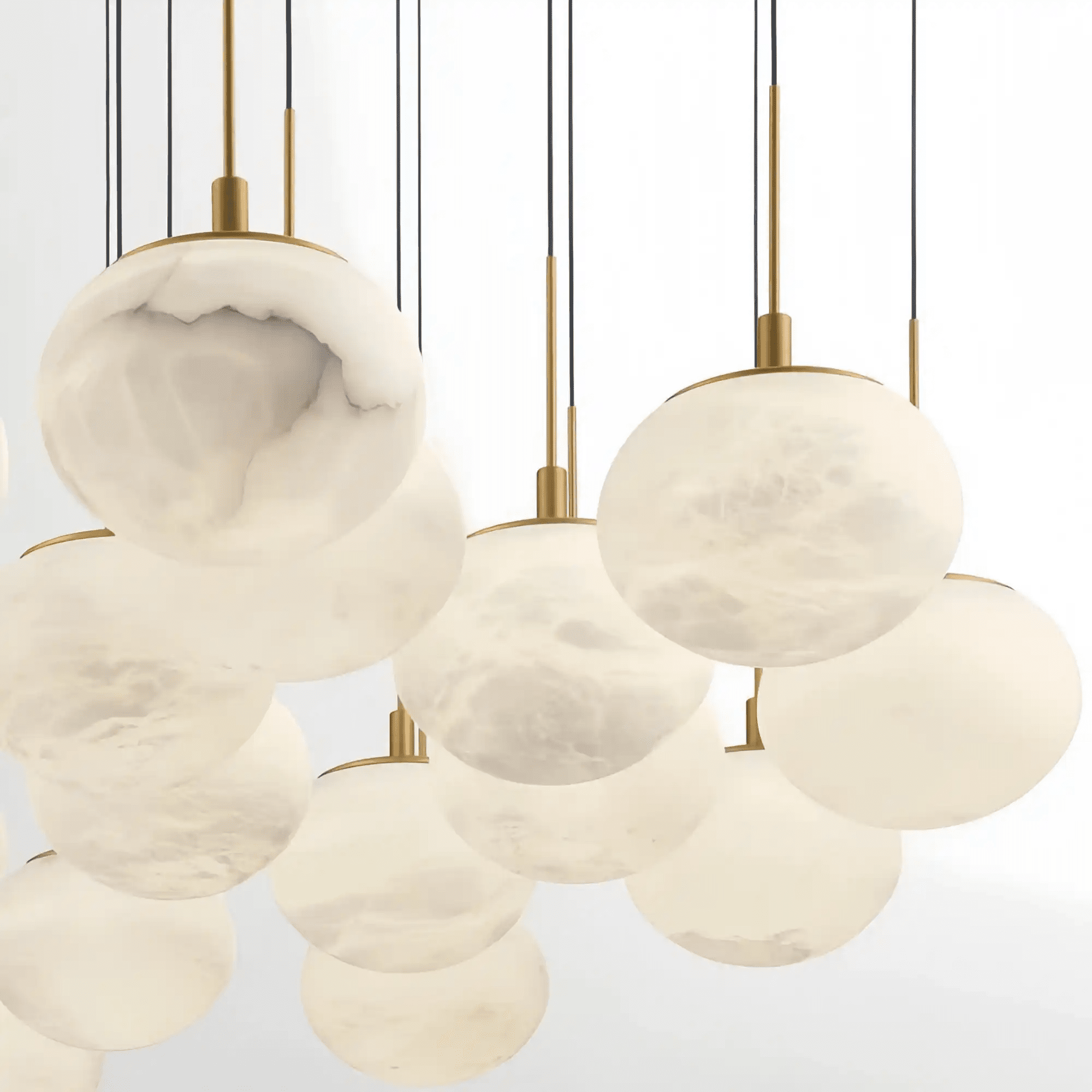 Cudor Round LED Chandelier - Matte Black31 LightBlushlighting