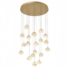 Cudor Round LED Chandelier - Antique Brass19 LightBlushlighting