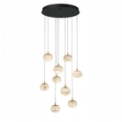 Cudor Round LED Chandelier - Matte Black9 LightBlushlighting