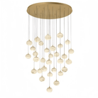 Cudor Round LED Chandelier - Antique Brass31 LightBlushlighting
