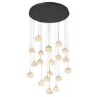 Cudor Round LED Chandelier-Chandelier-Matte Black-19 Light-Blushlighting