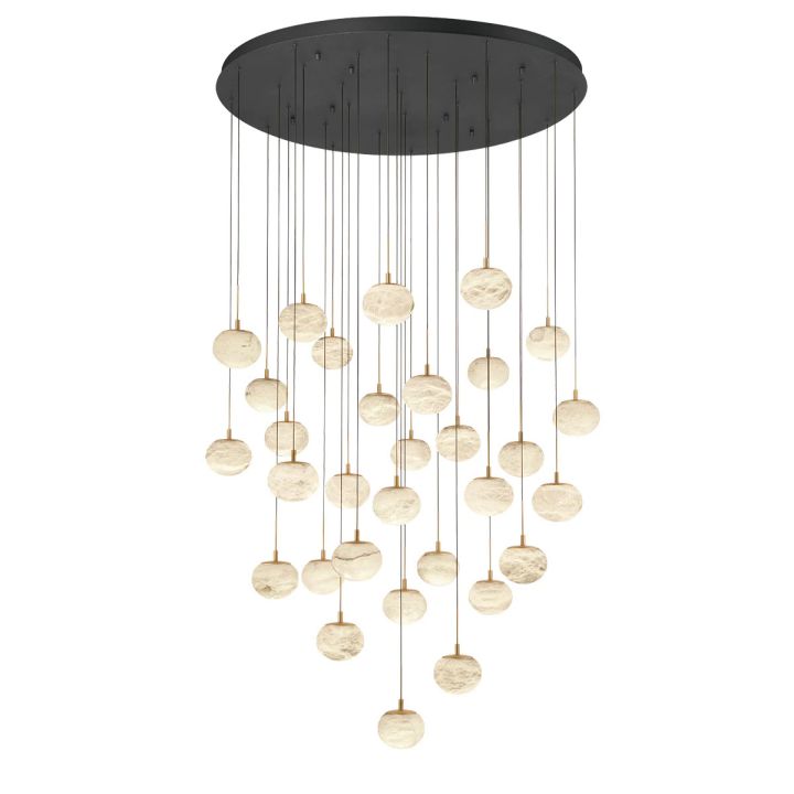 Cudor Round LED Chandelier-Chandelier-Matte Black-31 Light-Blushlighting
