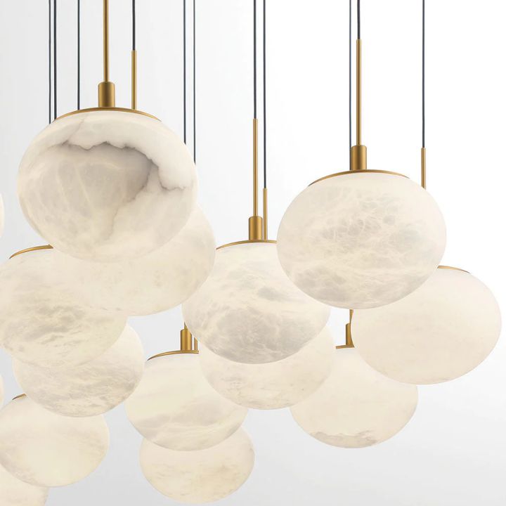 Cudor Round LED Chandelier-Chandelier-Antique Brass-31 Light-Blushlighting