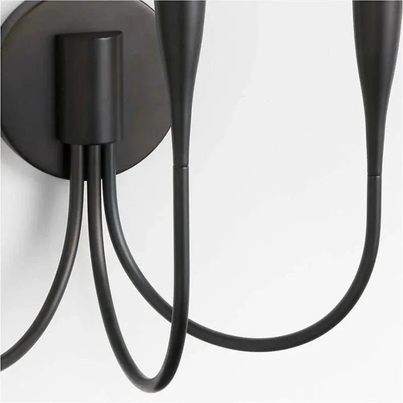 Curve Candelabra Wall Sconce - BlackBlushlighting
