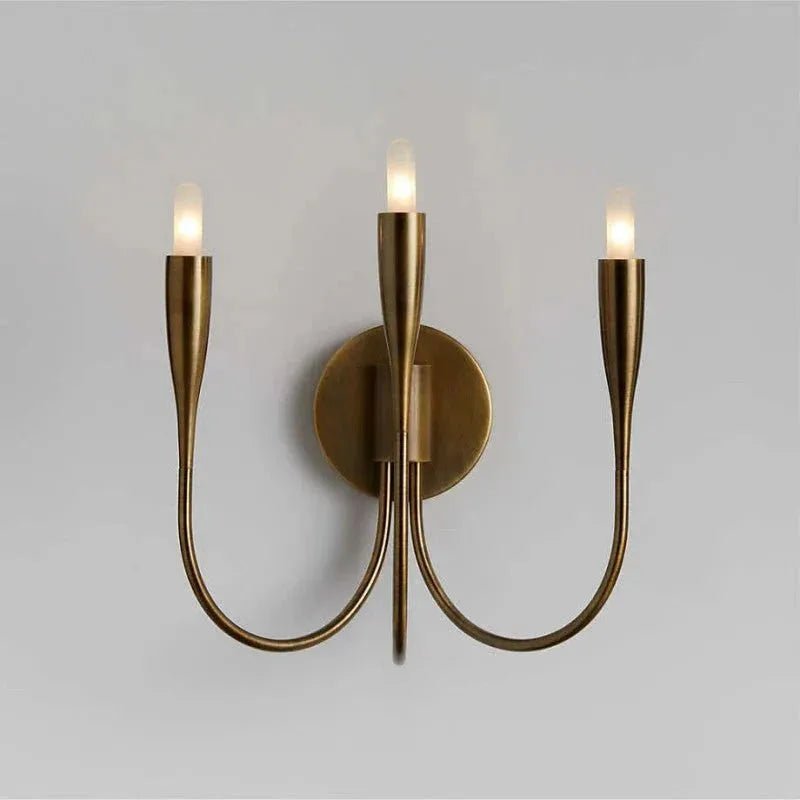 Curve Candelabra Wall Sconce - BrassBlushlighting