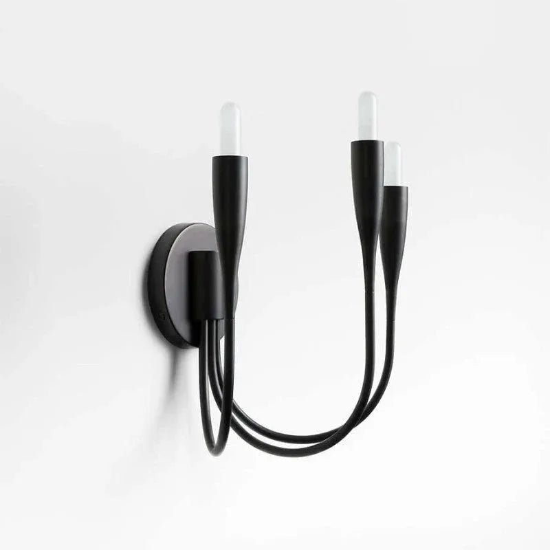 Curve Candelabra Wall Sconce - BlackBlushlighting