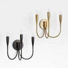 Curve Candelabra Wall Sconce - BlackBlushlighting