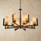 Cylinder 3-arm Alabaster Pendant Light - Blushlighting