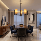 Cylinder 3-arm Alabaster Pendant Light - Blushlighting
