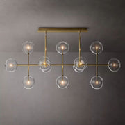 Sierra Glass Globe Modern Linear Chandelier 72"W