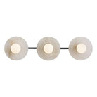 Dahlia Alabaster LED Vanity Light - Bronze2 LightBlushlighting