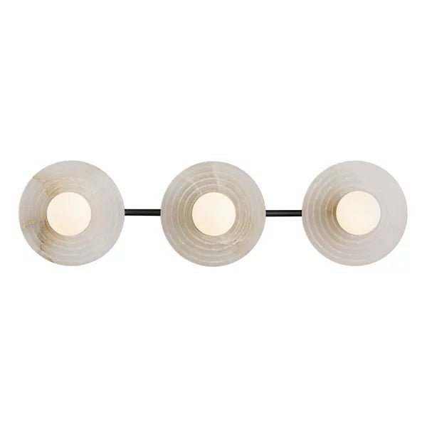 Dahlia Alabaster LED Vanity Light - Bronze2 LightBlushlighting