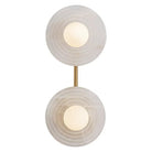 Dahlia Alabaster LED Vanity Light - Bronze2 LightBlushlighting