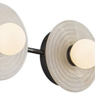 Dahlia Alabaster LED Vanity Light - Bronze2 LightBlushlighting