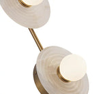 Dahlia Alabaster LED Vanity Light - Bronze2 LightBlushlighting