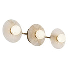 Dahlia Alabaster LED Vanity Light - Bronze2 LightBlushlighting