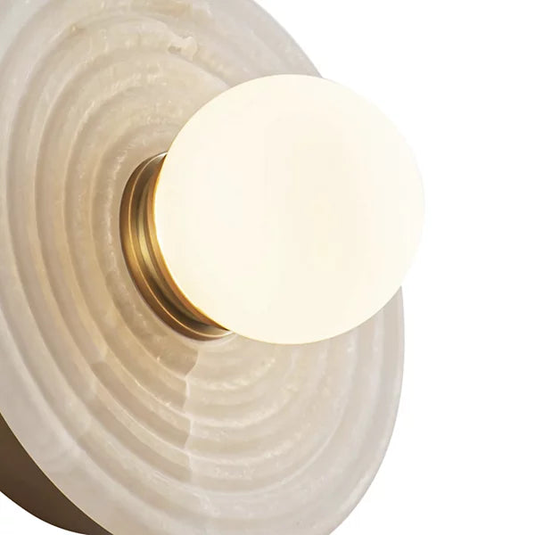 Dahlia Alabaster LED Wall Sconce-Blushlighting-Blushlighting