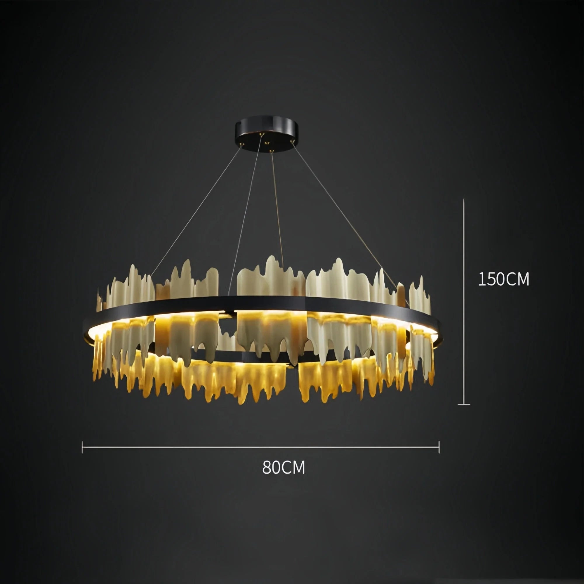 Dahlia Modern Ring Chandelier - 32"Style ABlushlighting