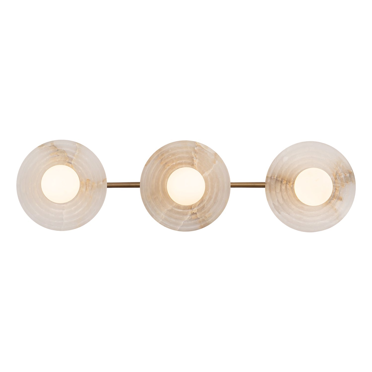 Dahlia Triple Alabaster Wall Sconce-Blushlighting