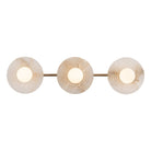Dahlia Triple Alabaster Wall Sconce - Urban BronzeBlushlighting