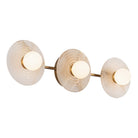 Dahlia Triple Alabaster Wall Sconce - Vintage BrassBlushlighting