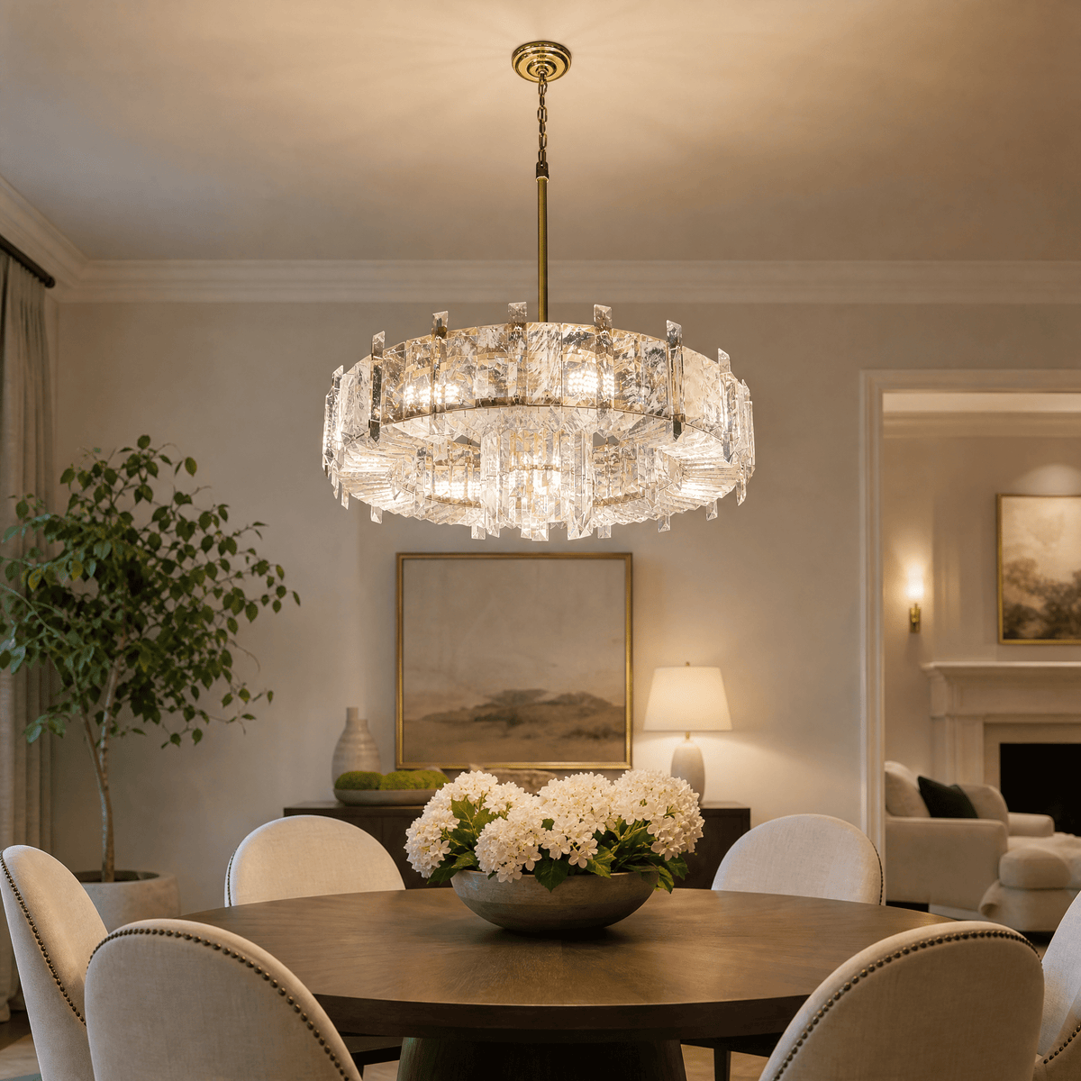 Daisy Rock Crystal Chandelier - Ø24.4" × H10.2" (Ø62 × H26 cm)Blushlighting